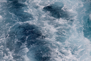 Fototapeta na wymiar Swirling sea water boat engine texture background.