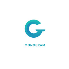 Monogram design elements, graceful template. Calligraphic elegant logo design. G logo line art monogram. Letter G on a white background. Letter G vector logo. Business sign, identity, label, badge.