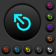 Media eject dark push buttons with color icons