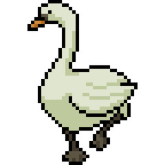 Fototapeta premium vector pixel art goose