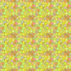 Moroccan seamless pattern, Morocco. Patchwork mosaic with traditional folk geometric ornament green pink beige yellow. Tribal oriental style. Can be used for fabrics, wallpapers, websites. Vector