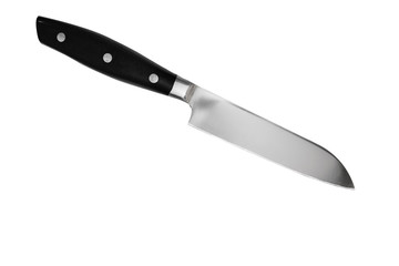 Knife restored and polished after the shock deformation of the blade.