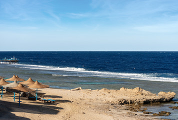 Fototapeta na wymiar Red Sea Egypt - Beach and the Coral Reef