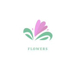 Vector luxury flower logo design. Ornate floral wedding sign. Modern simple premium design vector element. Emblem luxury beauty spa saloon, cosmetics, jewelry, flower shop, restaurant, garden.