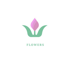 Vector luxury flower logo design. Ornate floral wedding sign. Modern simple premium design vector element. Emblem luxury beauty spa saloon, cosmetics, jewelry, flower shop, restaurant, garden.