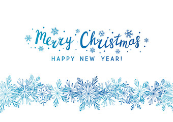 Snowflakes border  for Your winter design