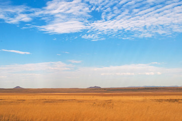 field and blue sky