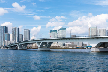 (東京都ｰ都市風景)豊洲沿岸から望むウォーターフロント風景９