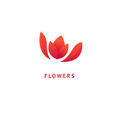 Vector luxury flower logo design. Ornate floral wedding sign. Modern simple premium design vector element. Emblem luxury beauty spa saloon, cosmetics, jewelry, flower shop, restaurant, garden.