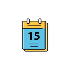 Calendar filled line icon
