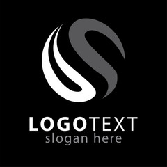 Obraz premium U A Initial Letter circle logo icon vector template