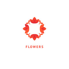 Obraz premium Vector luxury flower logo design. Ornate floral wedding sign. Modern simple premium design vector element. Emblem luxury beauty spa saloon, cosmetics, jewelry, flower shop, restaurant, garden.