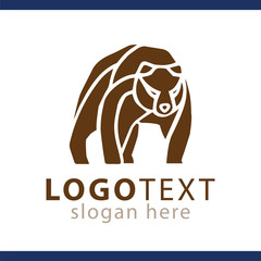 bear logo icon vector template
