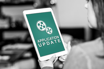 Application update concept on a tablet