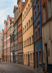 street in the old town of Wroclaw, Poland
