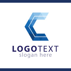 cc initial letter logo icon vector template