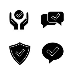 Approve glyph icons set