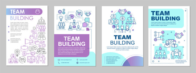 Team building brochure template layout
