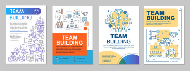 Team building brochure template layout