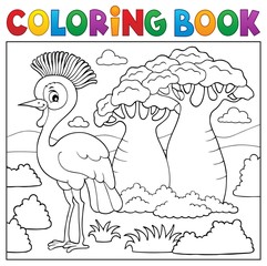 Coloring book African nature topic 5