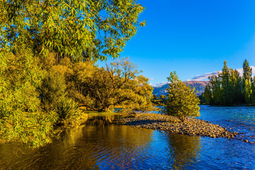 River with cold blue water