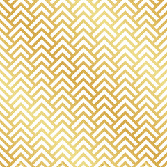 Seamless gold Art Deco herringbone pattern. Abstract geometric vector pattern background.