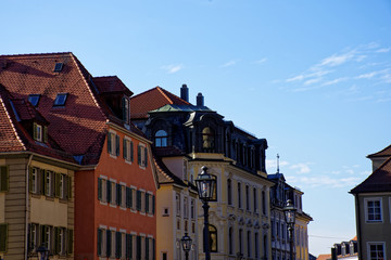 Fototapeta na wymiar beautiful old town Ansbach