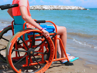 young boy on the wheelchair