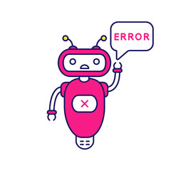 Error chatbot color icon