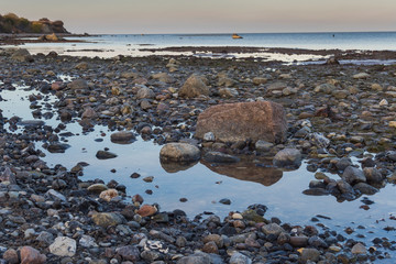 nature beach baltic sea with rocks strand an der ostsee bei boltenhagen in germany