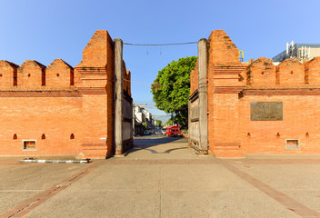 Tha Phae Gate ,Tourist attraction in Chiang Mai, Thailand ,Known as a site for many community events, this preserved city gate dates back to ancient times.