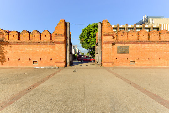 Tha Phae Gate ,Tourist attraction in Chiang Mai, Thailand ,Known as a site for many community events, this preserved city gate dates back to ancient times.