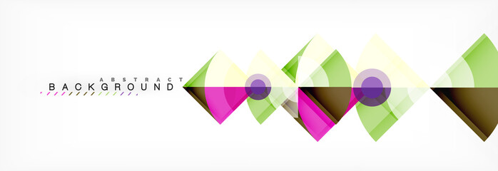 Trendy circles composition geometric background