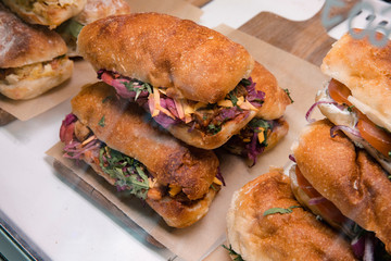 Sandwiches on Display