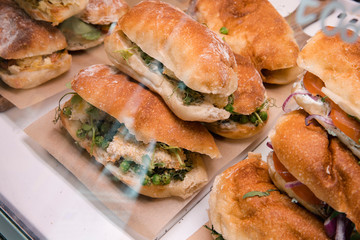 Sandwiches on Display