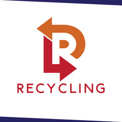 R Letter Arrow logo icon vector template