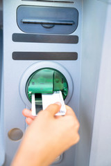 Naklejka premium bank and withdraw money