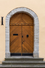 medieval brown door