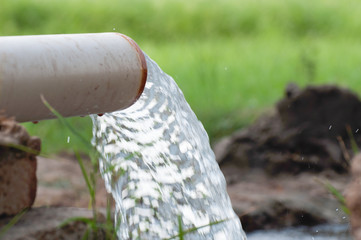 A tube well in the agriculture field in the Asia