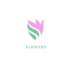 Vector luxury flower logo design. Ornate floral wedding sign. Modern simple premium design vector element. Emblem luxury beauty spa saloon, cosmetics, jewelry, flower shop, restaurant, garden.