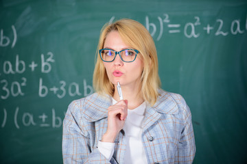 What make great teacher. Principles can make teaching more effective and more efficient. Woman teaching near chalkboard. Effective teaching involve acquiring relevant knowledge about students