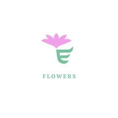 Fototapeta premium Vector luxury flower logo design. Ornate floral wedding sign. Modern simple premium design vector element. Emblem luxury beauty spa saloon, cosmetics, jewelry, flower shop, restaurant, garden.