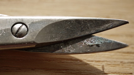 Scissor, macro close up cut