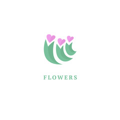 Vector luxury flower logo design. Ornate floral wedding sign. Modern simple premium design vector element. Emblem luxury beauty spa saloon, cosmetics, jewelry, flower shop, restaurant, garden.