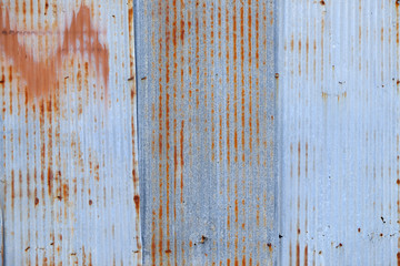 Old damage rusty zinc plat wall