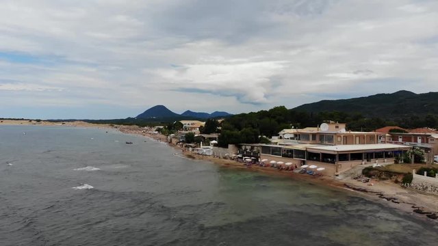 Aerial footage taken at the beautiful beach of St George South in Greece