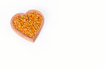 Granulated pollen and honey - Top view