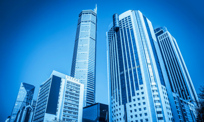 Modern office building close-up shot in shenzhen, China