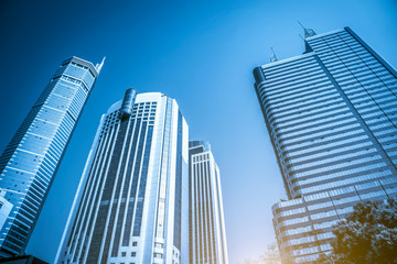 Obraz premium Modern office building close-up shot in shenzhen, China