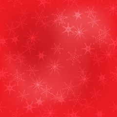 Naklejka na ściany i meble beautiful red pattern with snowflakes